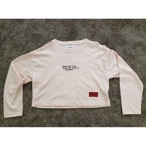 CHNGE Long Sleeve Pink Shirt Embroidered (XXS) Teach Girls To Be Somebodies...